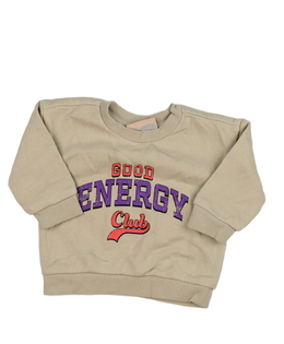 Hnědá mikina s nápisem 