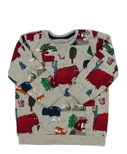 Šedá slabší mikina se zvířátky George