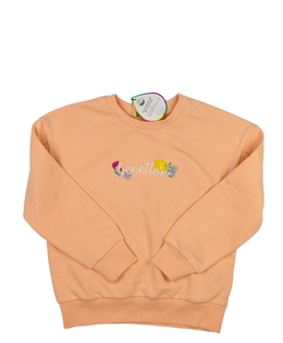 Nová oranžová mikina s nápisem Benetton 