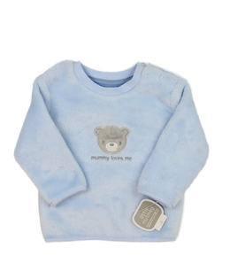 Nová modrá chlupatá mikina Nutmeg