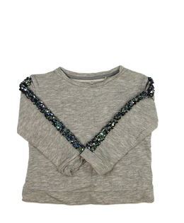 Šedá melírovaná mikina s flitry Next