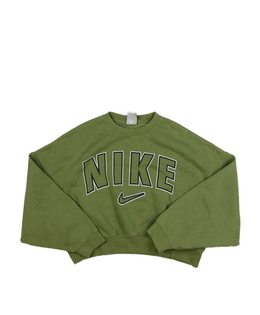 Zelená crop mikina Nike 