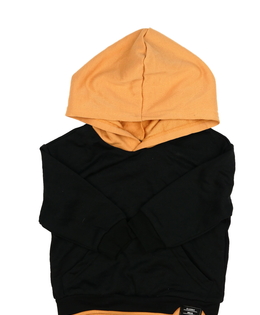 Černo-hnědá slabá mikina 