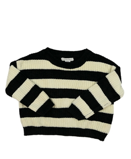 Černo-krémový hebký crop svetr Primark 