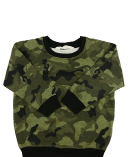 Tmavě zelená maskáčová mikina H&M