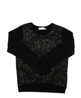 Černá květinová mikina 