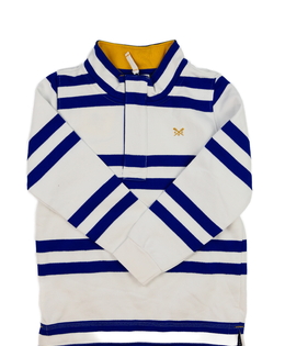 Nová bílo-modrá pruhovaná mikina 