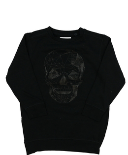 Černá mikina s lebkou Next