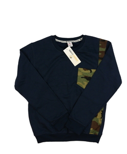 Nová modro-zelená mikina s maskáčovým detailem