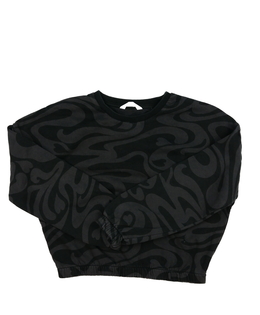 Tmavá vzorovaná crop mikina M&S