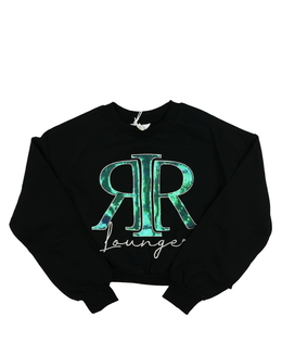 Černá crop mikina River Island 