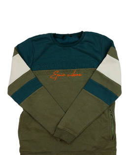 Trojbarevná mikina s nápisem George