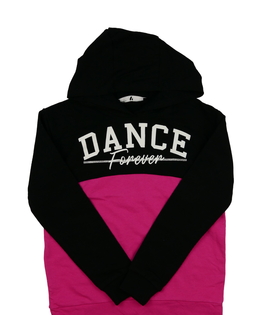 Černo-růžová mikina s nápisem 