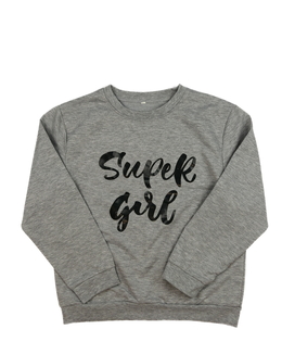 Šedá melírovaná mikina s nápisem 