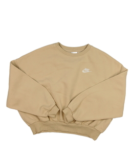 Krásná hnědá crop mikina Nike 