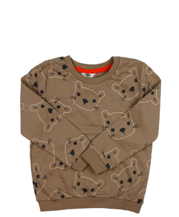 Hnědá mikina se zvířátkem 
