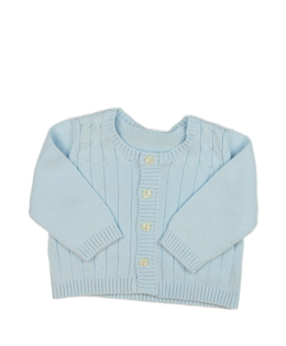 Modrý propínací svetřík 