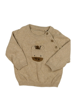 Hnědý přízový svetřík Tu