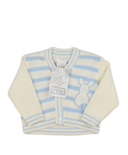 Nový smetanovo-modrý svetřík se zajíčkem 