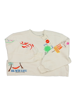 Nová krémová crop mikina s obrázky M&S