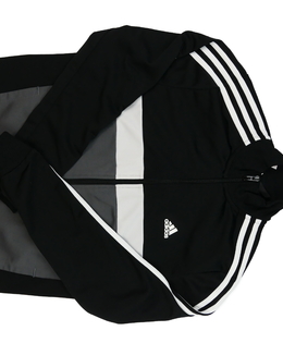 Černo-šedá sportovní mikina Adidas 