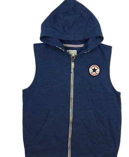 Modrá melírovaná mikinová vesta Converse 