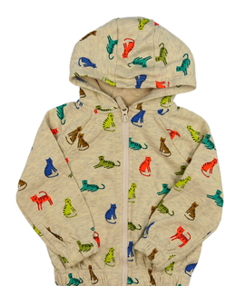 Melírovaná mikina se zvířátky 