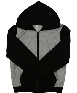 Černo-šedá slabá mikina 