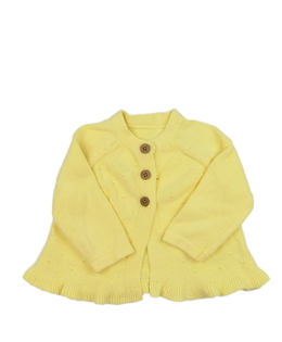 Žlutý propínací svetřík Nutmeg