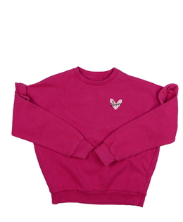 Růžová mikina s volánky a srdcem F&F