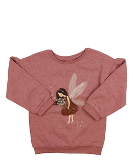 Růžová melírovaná mikina s vílou Tu