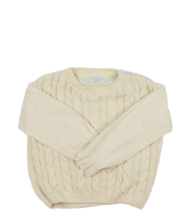 Krémový svetr s košilovými rukávy Primark 