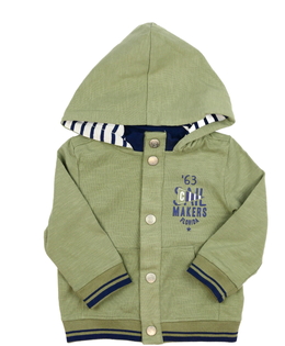 Zelená mikina s nápisy