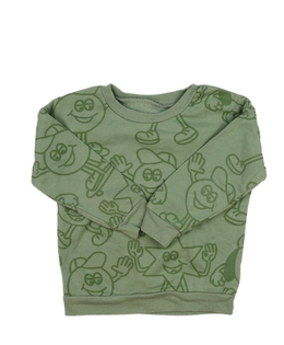 Zelená mikina s obrázky 