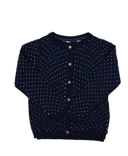 Tmavě modrý propínací svetřík 