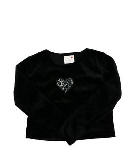 Černá semišová crop mikina Ladybird