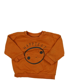 Oranžová mikina se smajlíkem Tu