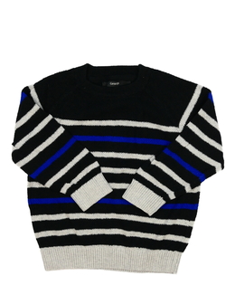 Tmavý pruhovaný přízový svetr George