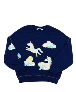 Modrá mikina s jednorožci M&S