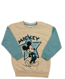 Hnědo-modrá mikina Disney Mickey 