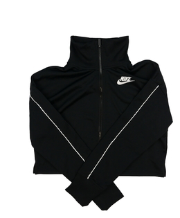 Černá sportovní crop mikina Nike 