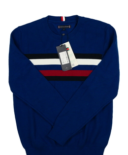 Nový modrý přízový svetr Tommy Hilfiger