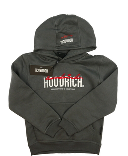 Nová šedá mikina s nápisem Hoodrich