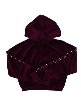Purpurová semišová crop mikina George