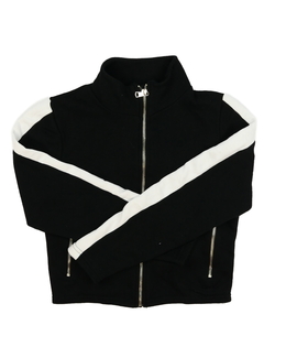 Černo-bílá crop mikina New Look 