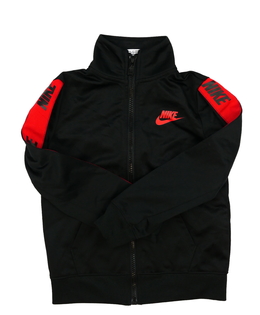 Černá sportovní mikina s červenými detaily Nike 