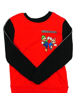 Černo-červená mikina Super Mario George