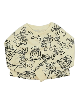 Krémová crop mikina Stitch Disney George