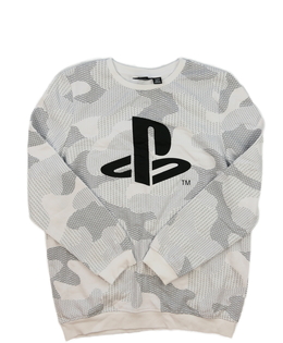 Světlá vzorovaná mikina PlayStation 