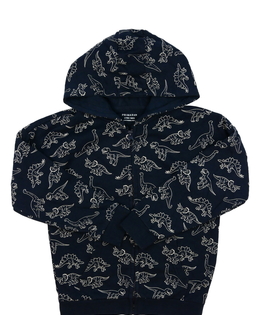 Tmavě modrá mikina s dinosaury Primark 